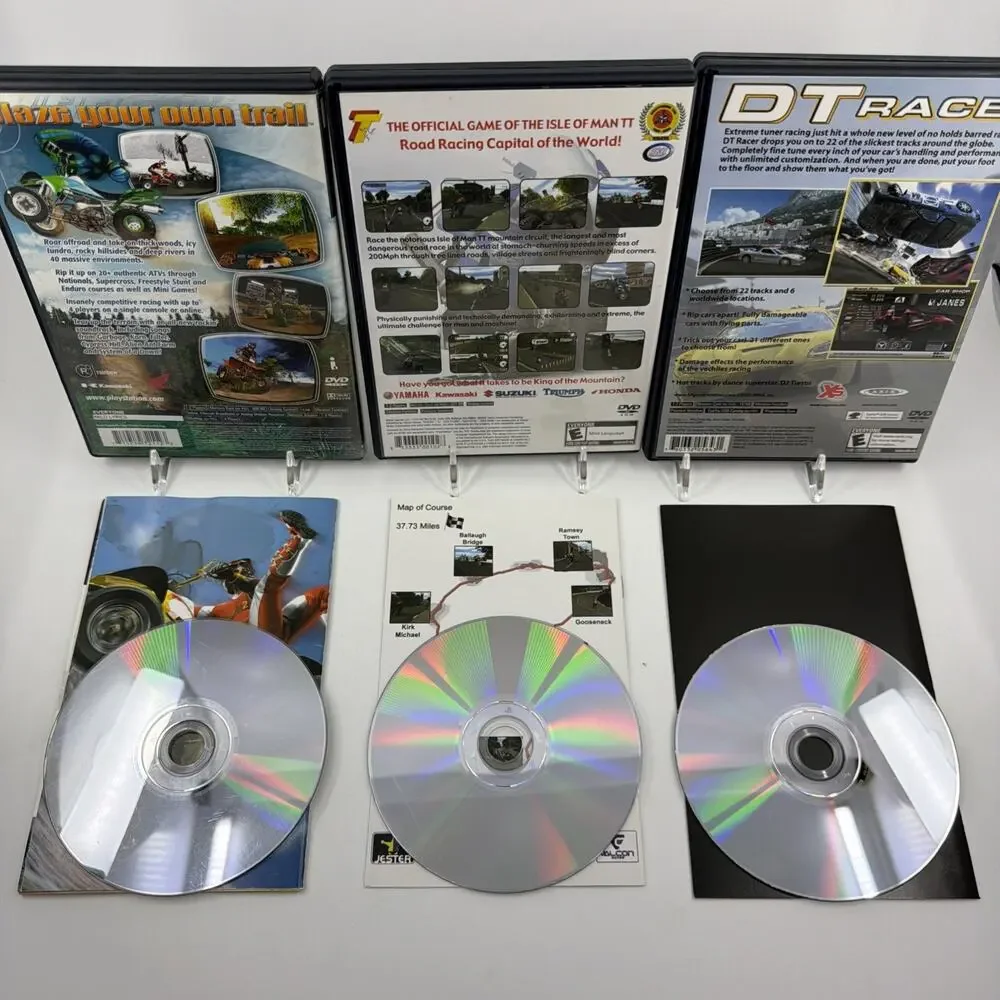 PS2 Racing Game Lot of 3 Suzuki Superbikes DT Racer ATV Offroad Fury 2 CIB